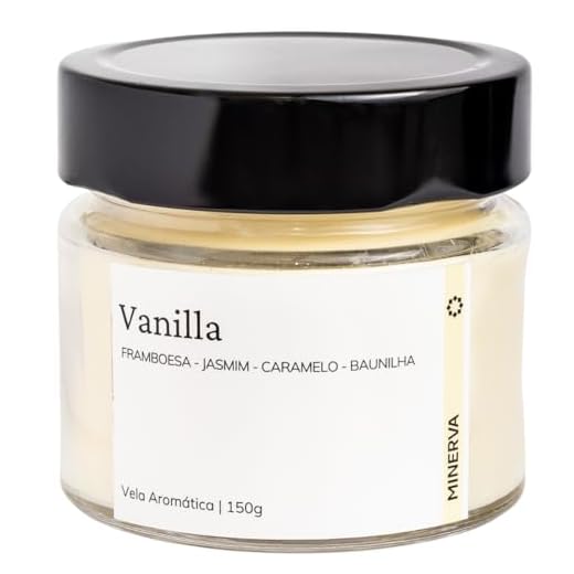 Vela Aromatica Perfumada Aroma de VANILLA BAUNILHA 145g - MINERVA CANDLES