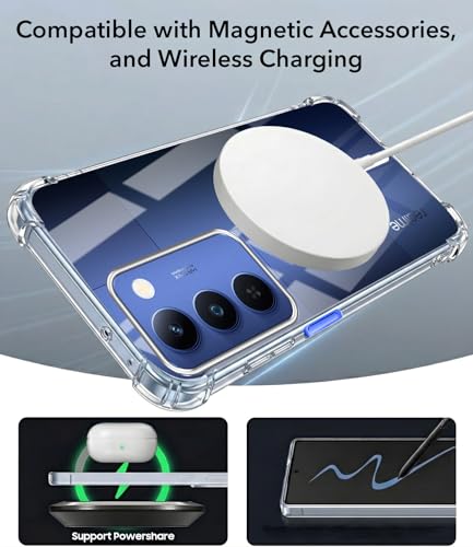 Image of Jkobi Shockproof Crystal-Clear Back Cover for Realme P4 Lite 5G | Realme Narzo 100 Lite 5G (Magsafe Wireless Support | Drop & Camera Protection | Hard Polycarbonate)
