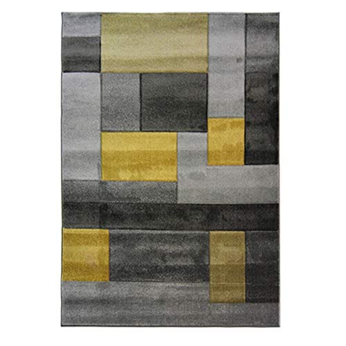Image of Flair Rugs Hand Carved Cosmos Floor Rug (80cm x 150cm) (Ochre)