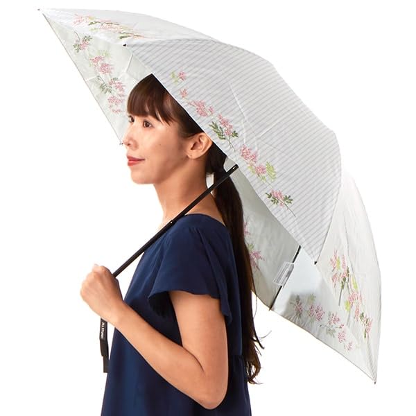 Amazon | [ジル スチュアート] ミモザ刺しゅう晴雨兼用傘(折り畳み