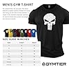 GYMTIER Skull Men's Gym T-Shirt Bodybuilding Training Workout Lifting Top Clothing, Black, XXL #3