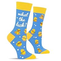 Funny Duck Socks for Women Teen Girls- Fun Novelty Cute Funky Socks for Ladies Girlfriend-Christmas Valentines Birthday Easter Gag Rubber Duck Gifts Ideas for Animal Lovers Stocking Fillers
