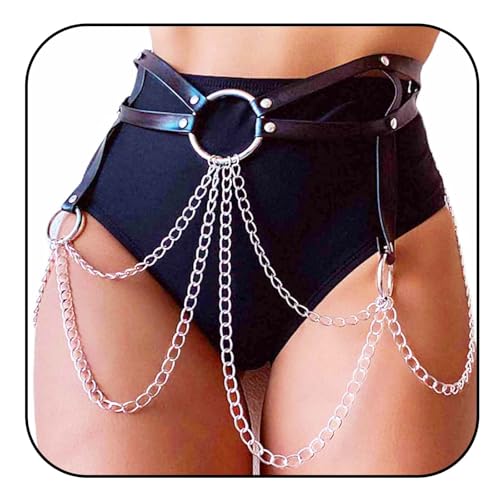 Leather Waist Belt Fashion Rave Body Accessories for Women