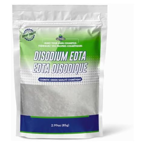 MYOC Disodium EDTA Pure Cosmetic Grade Raw Material White Crystalline Powder for DIY Body Soaps, Hair Shampoo & Conditioner, Facewashes Foam Builder & Cleanser 85gm Cover