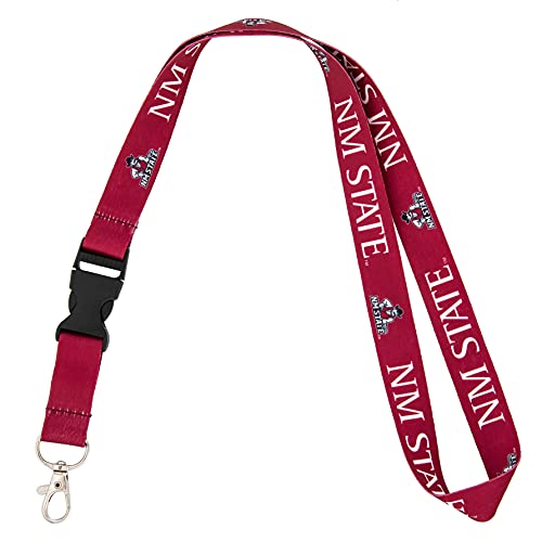 Desert Cactus New Mexico State University Lanyard NMSU Aggies Car Keys ID Badge Holder Keychain Detachable Breakaway Snap Buckle (Red)