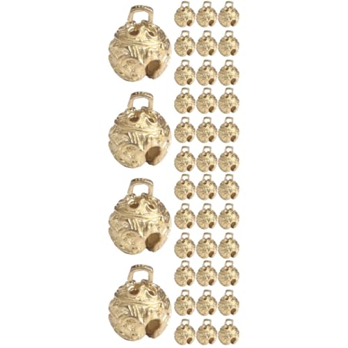 Happyyami 4sets Vintage Craft Bells Hanging Bell Pendants for Keychains Jewelry Making Wind Chimes and Seasonal Decor for All Ages 10pcs*4
