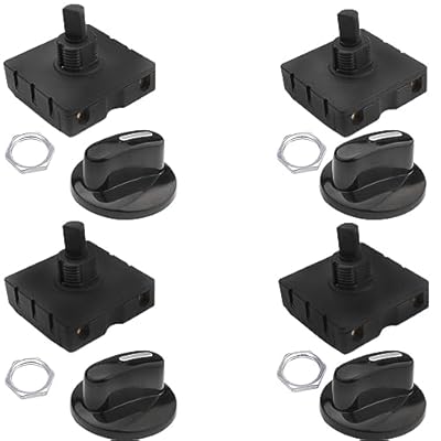 RUNCCI-YUN 4PCS interruptores giratorios,Governor - Interruptor giratorio para ventilador 4 posiciones, 3 marchas, 10 A, 120 V-250 V+4PCS perilla giratoria | Ya disponible en tu tienda friki favorita! En mundofriki.es! RUNCCI-YUN 4PCS interruptores giratorios,Governor - Interruptor giratorio para ventilador 4 posiciones, 3 marchas, 10 A, 120 V-250 V+4PCS perilla giratoria | Ya disponible en tu tienda friki favorita! En mundofriki.es!
