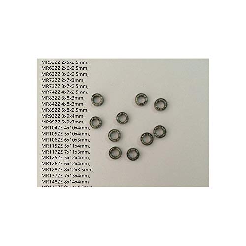 10pcs MR Series MR52ZZ to MR149ZZ Miniature Model Bearing Metal Shielded Ball Bearings,MR63ZZ 3x6x2.5mm