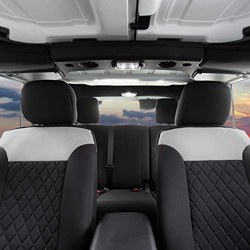 Fh Group Car Seat Cover Cushion - 2 Pack Seat Covers For Cars Trucks Suv, Gray Black Car Seat Covers Neosupreme Car Seat Cushions, Durable Car Seat Cover Cushion, Universal Fit Car Seat Protector #TOP2