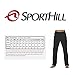 SportHill Men's 3SP Terrain II Straight-Leg Mid-Rise Jeans-Like Fit Warm Run Pants with Drawcord | Flatlocked Inseam, Black, Large Long