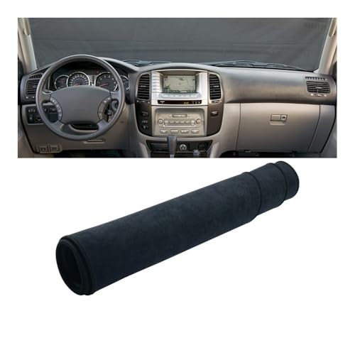 Tapis anti-dérapants tableau bord anti-reflet pour Toyota Land Cruiser LC100 noir