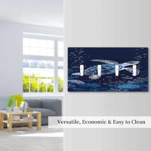 Placa de pared cuádruple de tortuga marina para renovar interruptores viejos 8