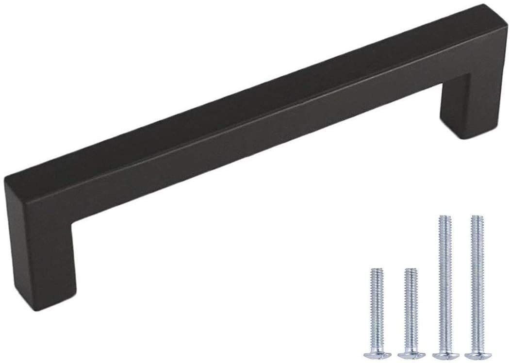 Stangengriffe Relinggriffe Black - LONTAN Bohrlochabst 128mm Stangengriff Schubladengriffe Möbelgriff LSJ12BK