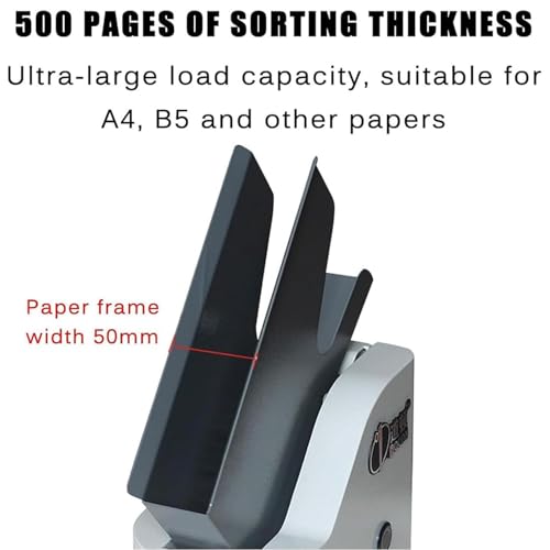 RKXKJ Desktop Paper Jogger, Automatic Paper Sorting Machine, 18000 RPM High Speed Motor, 500 Pages Organized Thickness, Suitable for Papers of Other Sizes Such As A4, A5, A6, Etc - Thumbnail 4