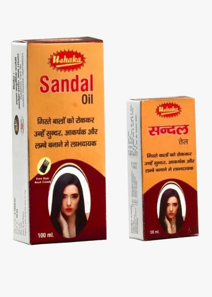 Ushaka Natural & Pure Sandalwood Hair Oil – For Hair, Skin, Massage 100 ml(Pack of 2)-picture-18