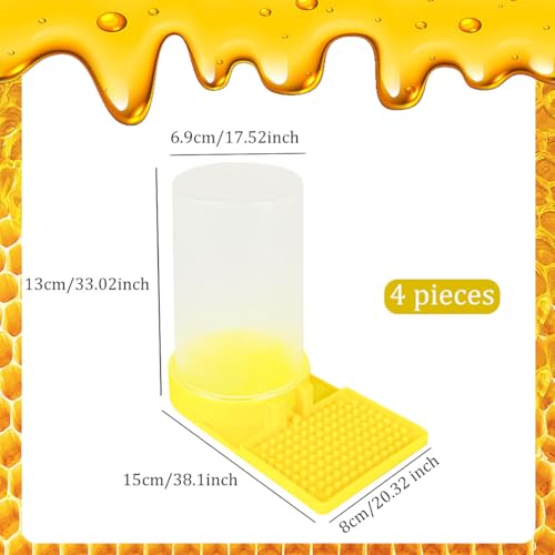 Image of 3 Pack Bee Water Feeder Beehive, Beekeeping Water Dispenser Honey Beehive Entrance Feeder Bee Equipment Dispenser Drinking Honey Bee Watering Station for Outside Garden