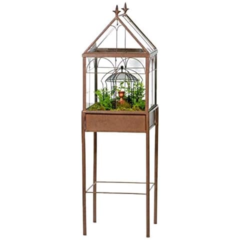 H Potter Large Glass Terrarium Succulent Planter Wardian Case for Plants Cover