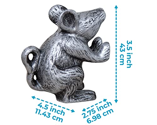 Cast Iron Mouse Door Stop By Comfify- Decorative Vintage Rustic Door Stop - Stop Your Bedroom, Bath And Exterior Doors With Style - Antique Silver Color #TOP7