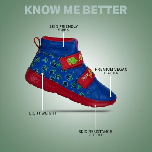 Image of KazarMax Hopits Kids Boys and Girls Ankle Length | High Top | Slip-on Sneakers Shoes | Lightweight | Outdoor Shoes Collection