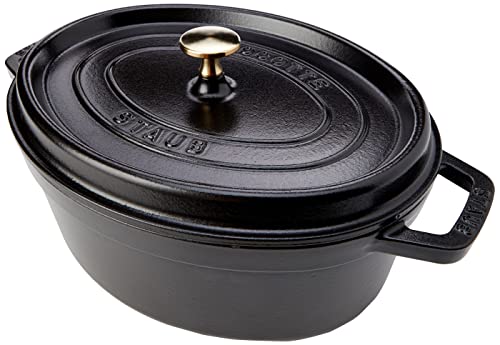 STAUB Cocotte ovale, Ghisa, Nero, 4.25 l