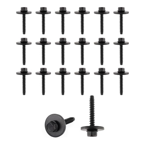 20PCS Fender Liner Screws OEM#11570498,Sturdy Car Fender Screws Compatible with GM Chevrolet Buick Cadillac,Professional Car Bumper Screw Bolt for Wheel Well Liners/Splash Shield