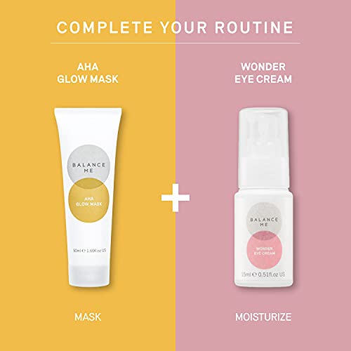 Balance Me Aha Glow Mask – With Glycolic Acid – Brighten, Plump And Purify – Triple-Action Exfoliation – Youthful Radiance – For All Skin Types – Natural, Vegan & Cruelty Free – Made In Uk – 50Ml #TOP5