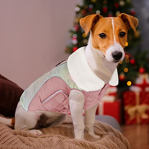 Preferhouse Dog Cold Weather Coat Pet Winter Jackets Waterproof Dog Warm Jacket Outfits With Reflective Strip, Outdoor Pet Apparel Snowsuit For Small Medium Large Dogs, Pink Xl #TOP5