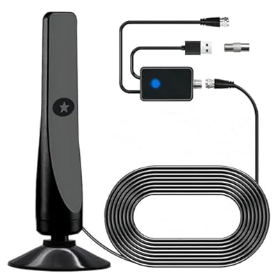 2026Wave Max TV Antenna - Long Range Indoor Digital HDTV Broadwave Antenna with Smart Signal Amplifier, Supports 8K 4K 1080p, 600+ Mile Range, Beamforming Tech for Local & Distant Channels (1)