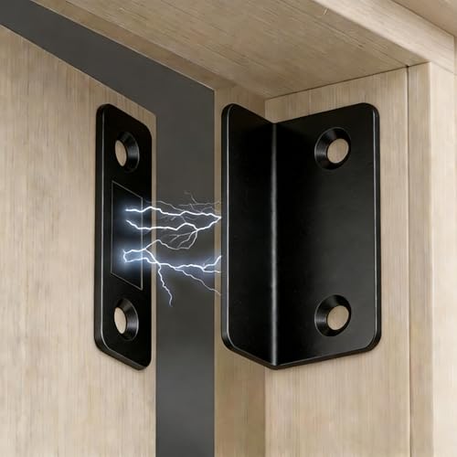 Magnetic Door Closer, 3 Pairs of Magnetic Alloy Door Clips, No Need for Drilling Installation, Invisible Strong Adhesion, Ideal Home Improvement Hardware for Drawer, Cabinets, Wardrobes