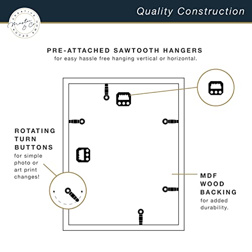 Mcs Master & Co. Foundry Metal Gallery Wall Frame, Black, 14 X 18 In Matted To 8 X 10 In #TOP3