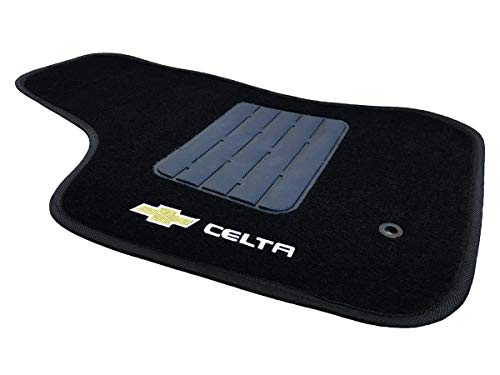 Jogo de Tapete em Carpete para GM Celta 2008 Logo Bordado