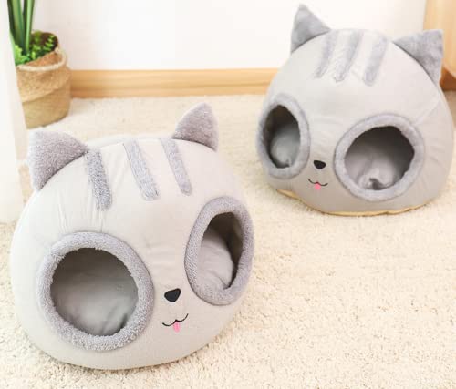 Maison de chat pliable petit chenil amovible litière fermée - 2