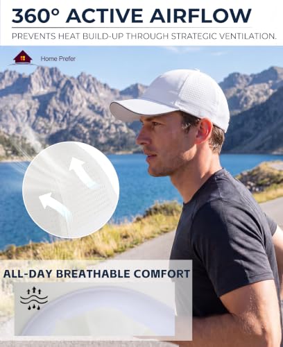 Image of Home Prefer Reflective Water Repellent Quick Dry Airy UPF50+ Sun Hat for Men Women Outdoor Sports Baseball Caps Unisex