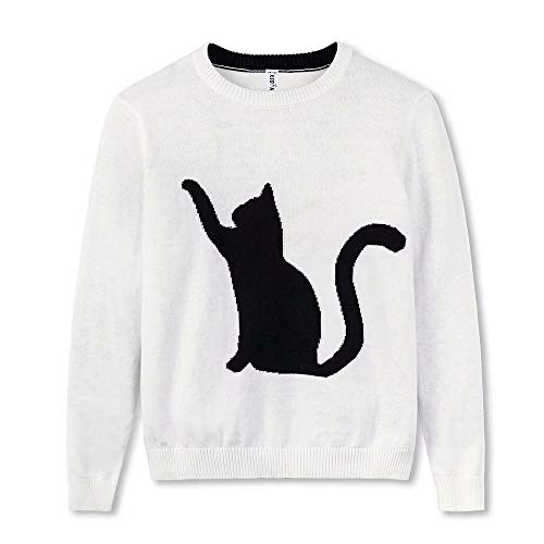 Image of Kid Nation Girls Sweaters Cotton Cute Kids Sweater Crew Neck Holiday Pullover