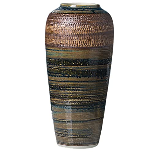 HH-CC Jarrón Vintage Cerámica áspera Vieja Decoración de Jarrón Cerámica Sala de estar Porche Oficina Decoración de Escritorio SHANCL (Color: C) Cover