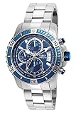 [インビクタ] 腕時計 22413 プロダイバー45mmステンレススチールブルーダイヤルVD57クォーツ メンズ シルバー [並行輸入品]