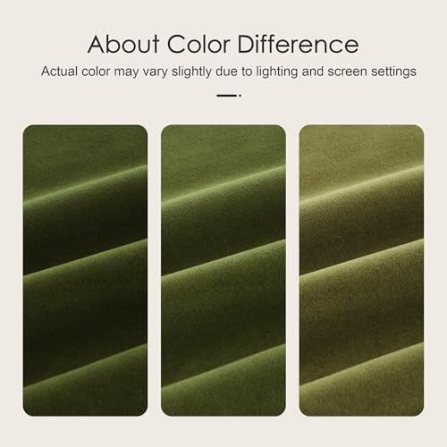 Image of ONEVOG 30 inch Seat Height Green Bar Stools Set of 4, Mid-Century Modern Cantilever Bar Chairs for Counter Kitchen Islands, Upholstered Velvet Fabric Barstools with Back and Matte Metal Legs, Olive Green