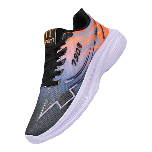 YANFJHV Zapatillas deportivas de moda para hombre para primavera y, parte inferior plana, malla ligera y transpirable, sin cordones, cómodas, lisas, sencillas. Características: zapatos de caminar para