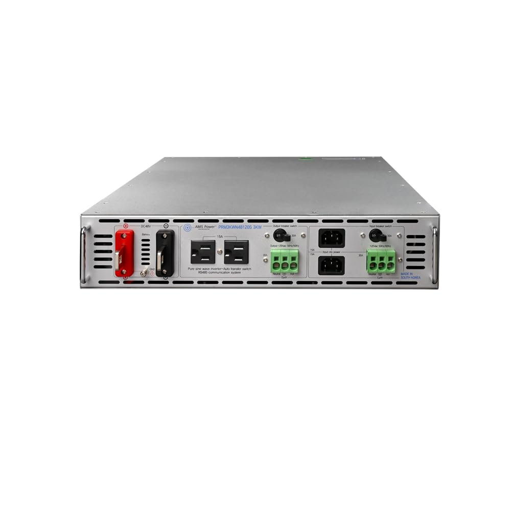 AIMS 3000W NEG. 48V Rack Mount Inverter to 120 Volt AC – 1U (-48V)