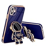 Pepmune Compatible with iPhone 11 Case Cute 3D Astronaut Stand Design Camera Protection Shockproof Soft Back Cover for Apple iPhone 11 Phone Case Royal Blue