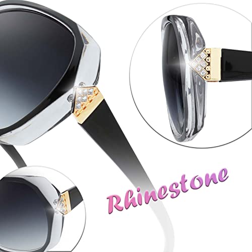 Image of The Fresh Women's Oversized Square Jackie O Cat Eye Hybrid Butterfly Fashion Sunglasses - Exquisite Packaging