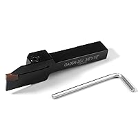 Vista 8 de 3/8"x1/2" Torno indexable Ranurado Soporte de separación QA06R-20J con 1 pieza de inserción de carburo GTN-2 (QC1402) Torno de mano derecha