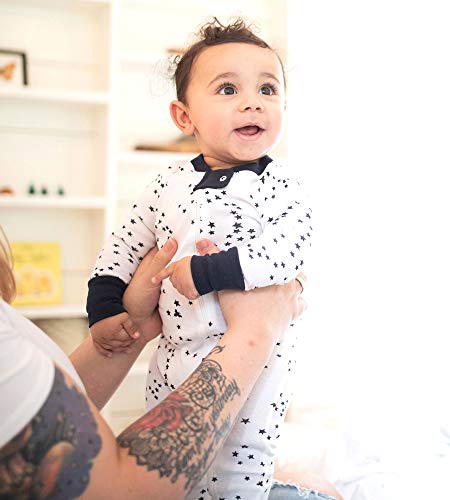 Burt's Bees Baby Unisex Baby Pajamas, Zip-Front Non-Slip Footed Pjs, Organic Cotton And Toddler Sleepers, Midnight Twinkle Bee, 12 Months Us #TOP2