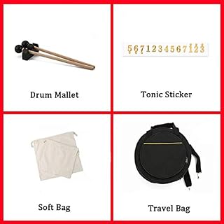 JLDN Tambour De Langue en Acier 11 Notes, Handpan Drum 12 EU / 30cm Tambour À Main Tambour Hand Pan avec maillets Sac… – Image 3