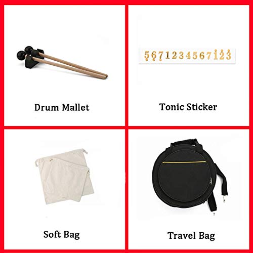 JLDN Tambour De Langue en Acier 11 Notes, Handpan Drum 12 EU / 30cm Tambour À Main Tambour Hand Pan avec maillets Sac… - Les Beatles, Paul McCartney, John Lennon, RIngo Starr, George Harrison JLDN Tambour De Langue en Acier 11 Notes, Handpan Drum 12 EU / 30cm Tambour À Main Tambour Hand Pan avec maillets Sac… – Image 4