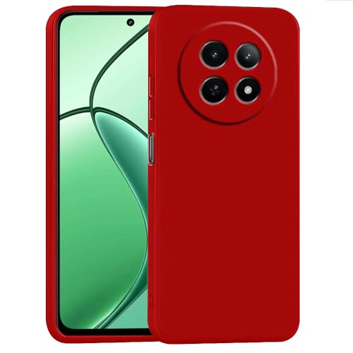 Image of Back Cover | Full Camera Protection | Premium Liquid Silicon Case | Flexible Bumper Case for Realme 12 5G / 13 5G / 12x 5G / C65 5G / Narzo 70x 5G / N65 5G (Red)