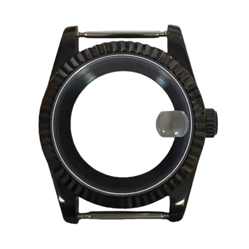 Boîtier montre NH35 anti-rayure saphir noir pour projet modding Rolex