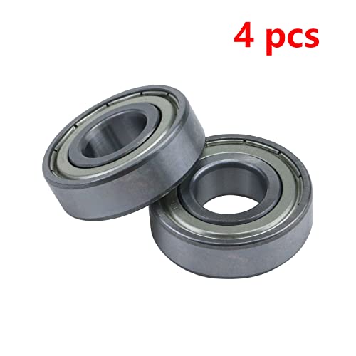 Image of Antrader 4Pcs Metal Shielded 6204Z 20 x 47 x 14mm Deep Groove Ball Bearings | 6204ZZ Ball Bearing,Double Shielded Bearing,High Carbon Steel Bearings