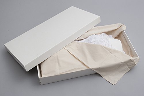Foster-Stephens Long Museum Style Preservation Kit | Acid-Free Archival Storage Preservation Box for Wedding Dresses | Family Heirloom Preservation Box | Shallow Depth