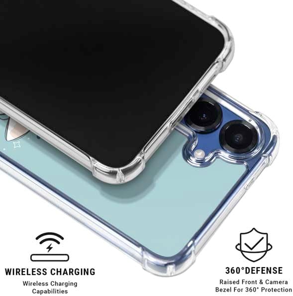 Skinit Clear Phone Case Compatible with Galaxy S25 - Officially Licensed Disney Lilo and Stitch Dont Wake Me I Bite Design